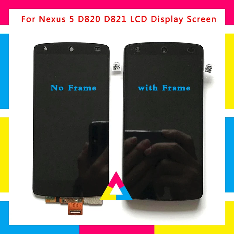 

5pcs/lot LCD Display Screen With Touch Screen Digitizer Assembly For LG Google Nexus 5 D820 D821 Black No Frame or with Frame