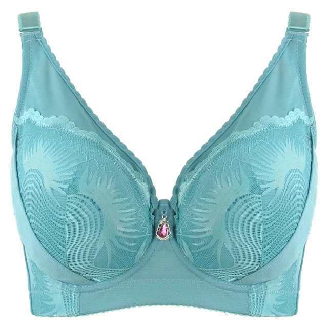 40 48 E F Plus Size Bra Full Cup Underwire Ultra Thin Push Up Adjusted