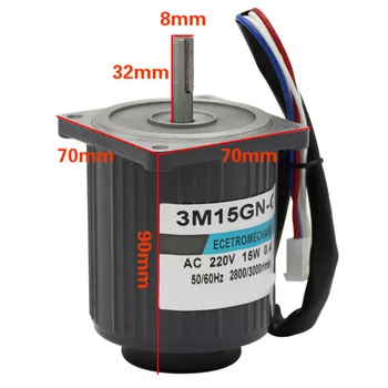 

Bringsmart 220V AC Motor 3M15GN-C 15W Reversing High Speed Motor 1400/2800rpm Reversible Regulation Motor +Speed Controller