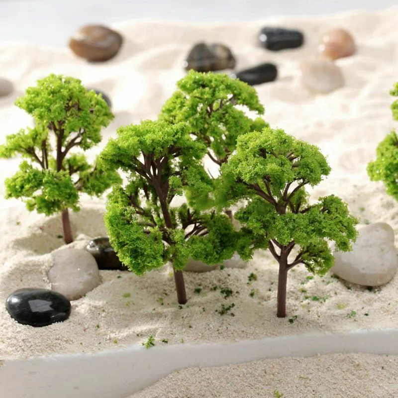 Diorama Модель деревья 12 см пластик Зеленый пейзаж 10 шт. баньян Поезд парк Wargame декорации архитектура макет полезные