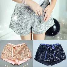 Летние шорты для девочек хлопчатобумажные шорты высокого качества с золотыми блестками шорты для маленьких девочек детская одежда
