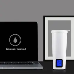 Смарт-нержавеющая сталь стакан воды чашки Интеллектуальный автоматический ЖК-дисплей время напоминание вакуумная изоляция чайник 630063