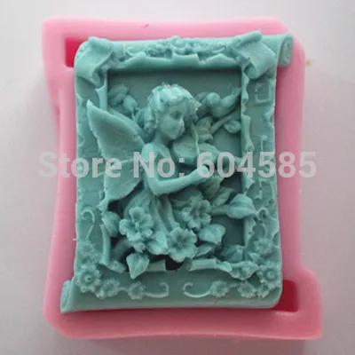

NEW Violin Angel soap fondant cake molds soap chocolate mould FM328