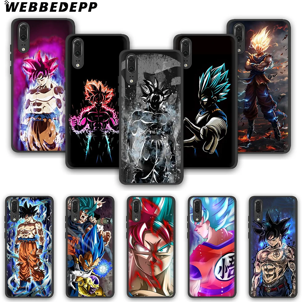 Чехол для телефона из ТПУ WEBBEDEPP Dragon Ball Z Super DBZ Goku Saiyan Huawei P10 P20 P30 Lite Pro Y6 Y7 prime 2018 Y9 2019 |