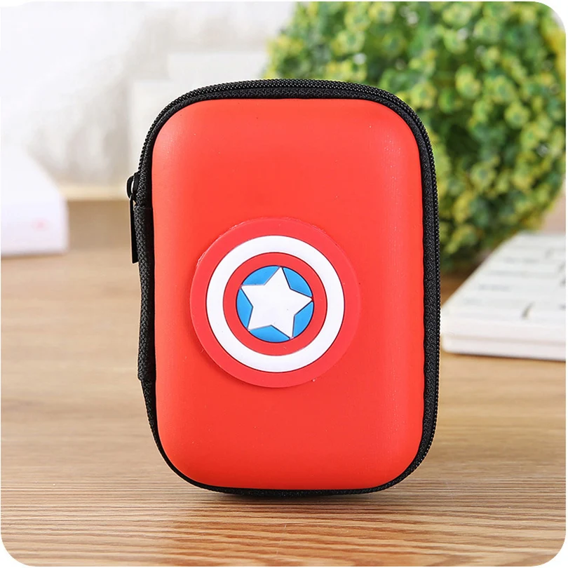 Elivebuy Travel Large Capacity Cable Storage Boxes Cartoon Design Portable Mini Earphone Box PVC Cute 2017 New Arrival | Электроника