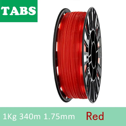 TABS Red 1kg Дерево/PETG/TPU = FLEX/нейлон/TABS Филамент пластик YOUSU для 3d принтера ANET ENDER/1 кг 340 м/диаметр 1,75 мм/ из города - Цвет: TABS Red 1kg