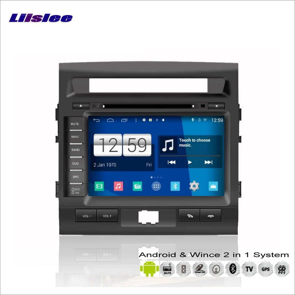 Perfect Liislee Car Android Multimedia For Toyota Roraima Land Cruiser LC 200 2008~2013 Radio DVD Player GPS Nav Navigation Audio Video 2