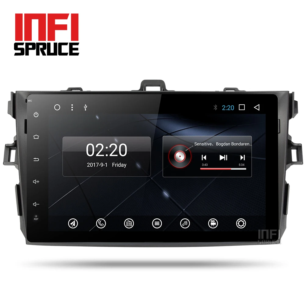 New Android 7 1 font b car b font dvd player for Toyota Corolla Eight Core