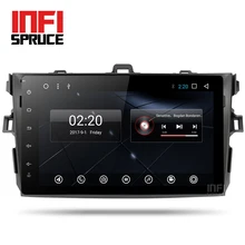 Новый Android 7.1 Автомобильный DVD плеер для Toyota Corolla восемь основных 9 дюймов 1024*600 экран стерео GPS-навигации DVD видео плеер