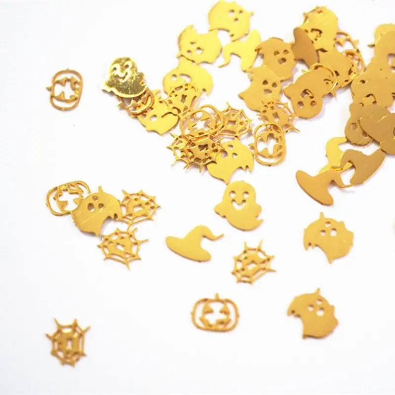 

50Pcs Halloween Pumpkin Ghost Spider Frame UV Resin Charm Bezel Setting Fillers
