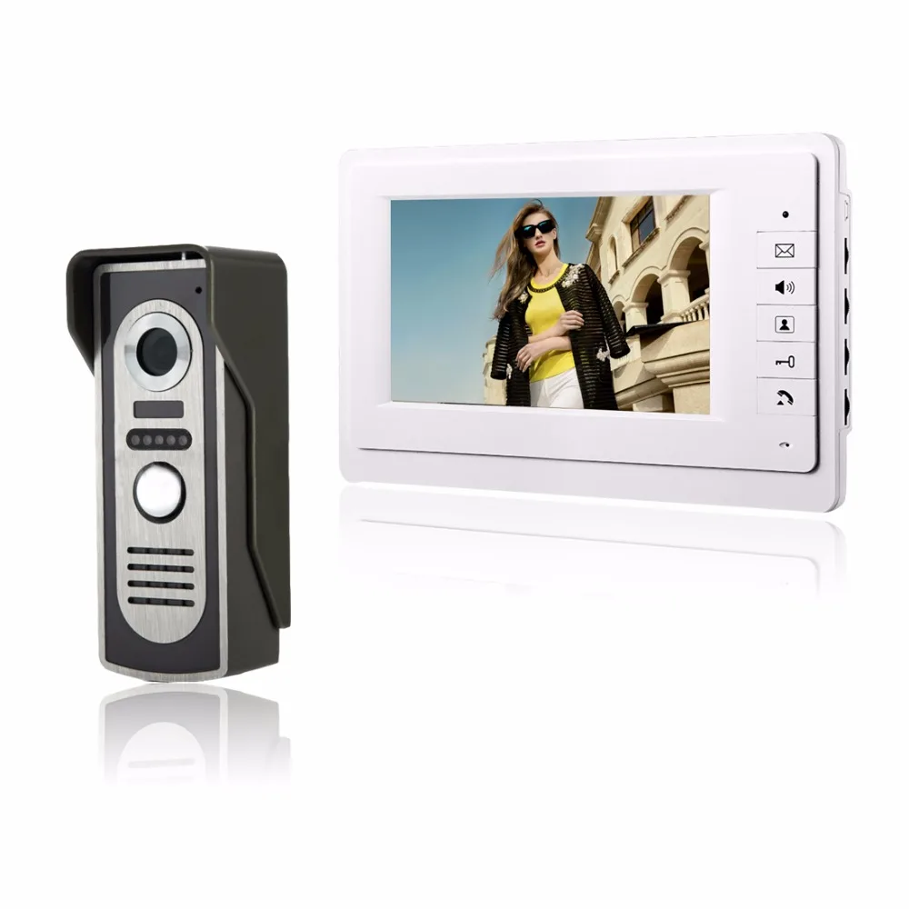HD 7 TFT Color Video font b door b font phone Intercom Doorbell System Kit IR