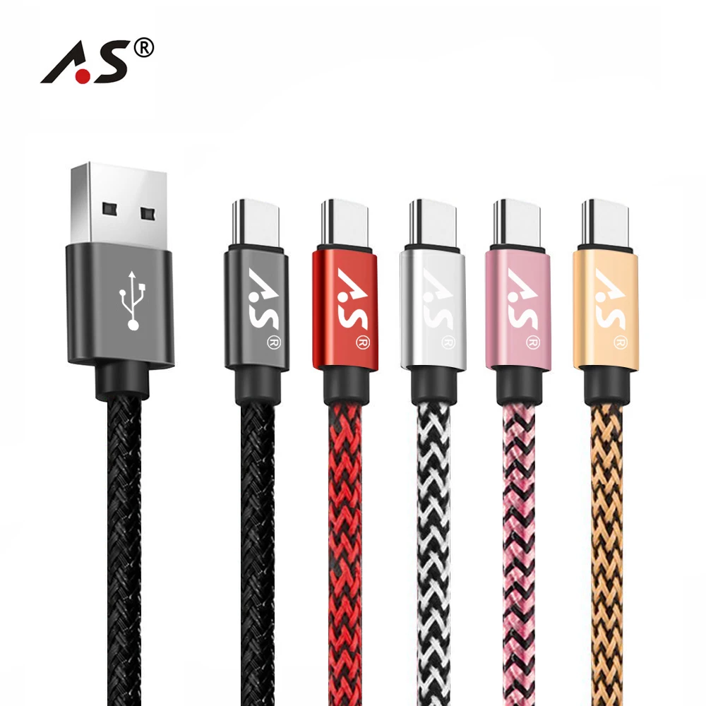 A.S 2.4A Тип usb C кабель для samsung S9 S8 One Plus 5t XiaoMi mi6 mi5 кабель передачи данных для быстрой зарядки 0,5 HDMI кабель 1 м 2 м 3 м