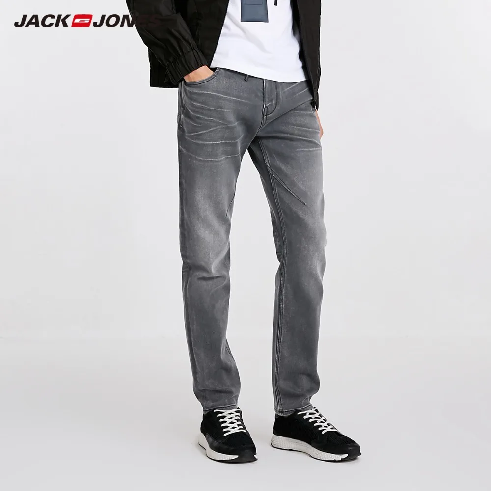 

JackJones Men's Stretch Cotton Fading Casual Jeans Mens Casual Biker Denim Jeans Male Stretch Trouser Pant J|218332550