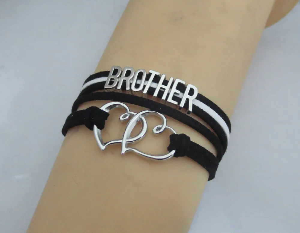 Fashion Infinity Best Brother Bracelets Charm Man Fashion Infinity Best Brother Bracelets Charm Man Black Bangles Gifts For Boys And S In From Jewelry