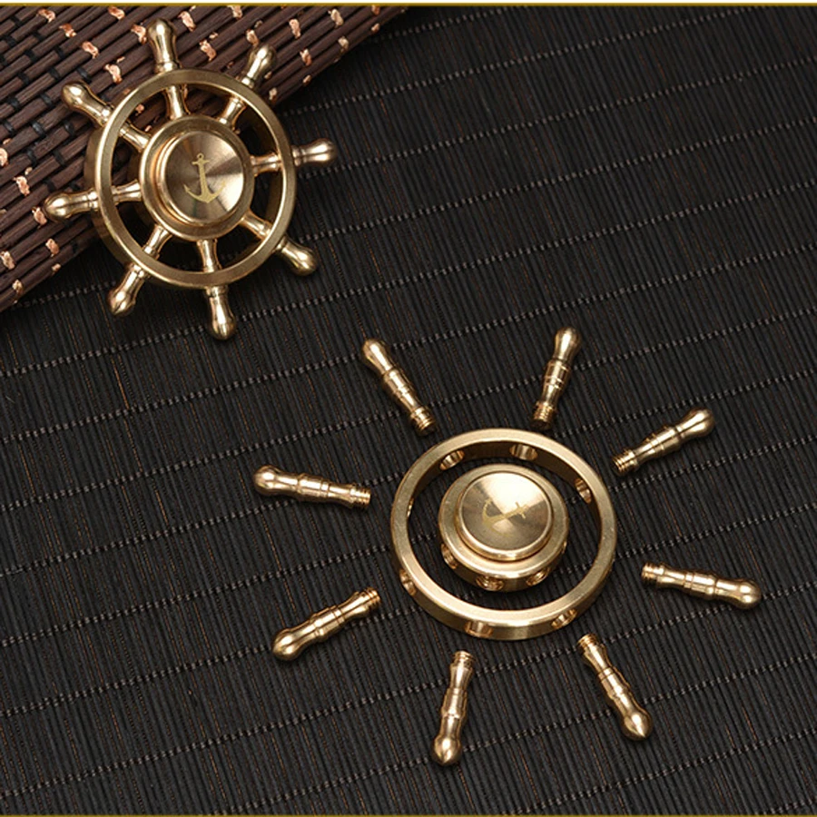 Copper-Ship-Wheel-Shape-Spinner-Fidget-Cubic-Anti-stress-Sensory-Fidget-Spinner-For-Decompression (1)