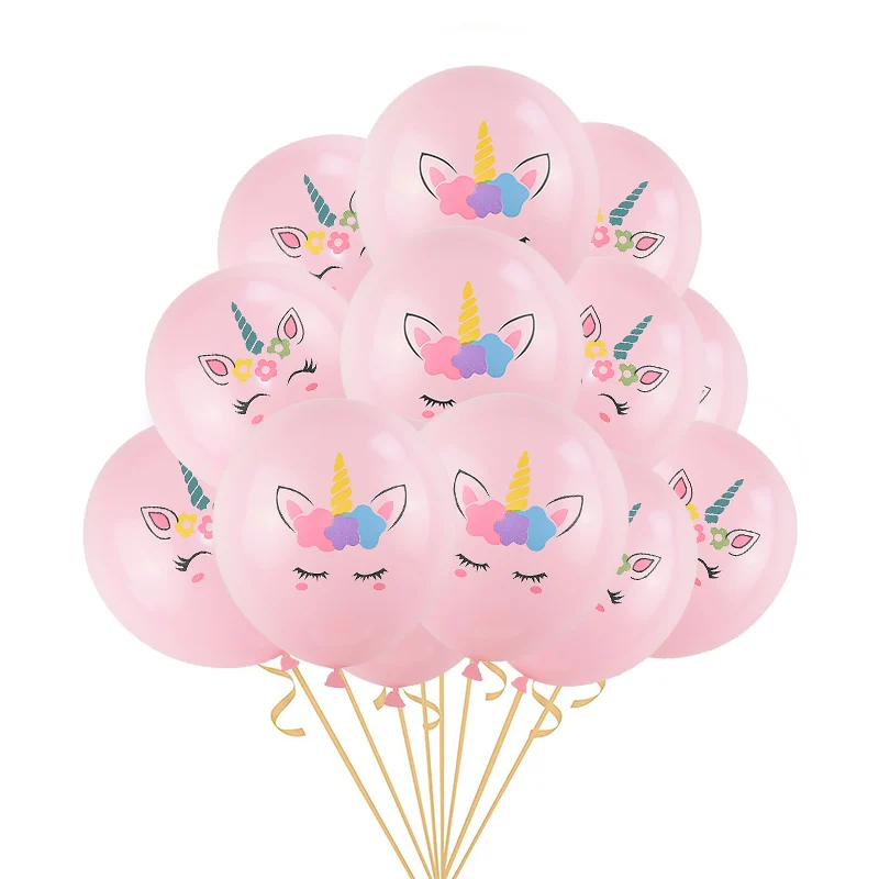10 шт праздничные шарики с единорогом на день рождения, Балон, единорог, украшение, латексный воздушный шар "Конфетти", декор для дня рождения, Детские сувениры