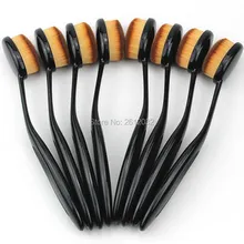 ABH Pro Oval Women Face Powder Foundation Eye Shadow Toothbrush Curve Brushes Foundation Cosmetic Makeup Tools retail box