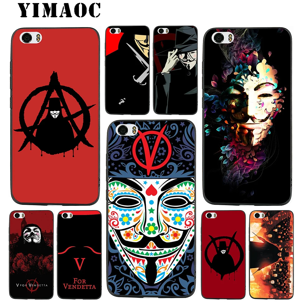 YIMAOC V для Vendetta Мягкий силиконовый чехол Xiaomi Redmi Note 9 Mi 8 Se 7 6 6A A1 A2 4X 4A 5A 5 MAX 3 MiA1 |