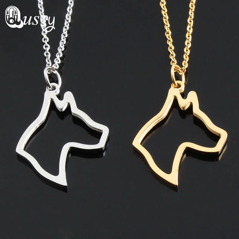 Stainless Steel Great Dane Necklace Dog Choker Necklace Chain Pendant