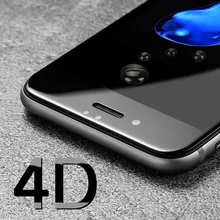 4D(2nd Gen 3D) Холодная резьба крышка для телефона, которая полностью закрывает переднюю часть защиты экрана для iPhone 6 6 S 7 7 Plus Закаленное стекло пленка чехол на 6 S 7 Plus