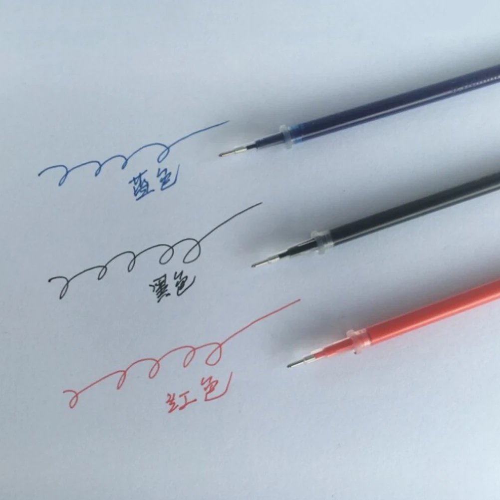 

20Pcs/Lot Neutral Ink Gel Pen Refill Neutral Pen Good Quality Refill Black Blue Red 0.5mm Bullet Needle Refill Office And School