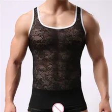 Сексуальные мужские трусы, сетчатые пикантные топы, футболки, прозрачные Мужские фуфайки для бодибилдинга, модные кружевные трусы