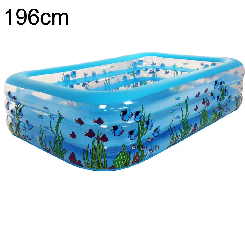 

Inflatable Swimming Poo large Size Family Pool 196x143x60cm Intime