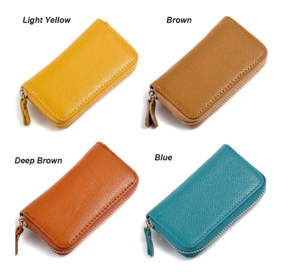 Wholesale Leather  Car Key Case Wallet Bag  Men's Card Package Multi-function Women's Purse Real Estate Gifts customization