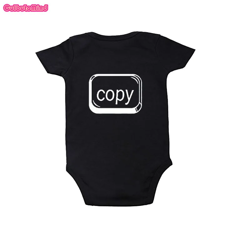 Twin T-shirtsiam она копия двойной комплект с футболкой для маленьких Tee2T3T 4TT-Shirt для девочек и мальчиков, унисекс, комплект-двойка на день рождения брата и сестры - Цвет: copybkbodysuit