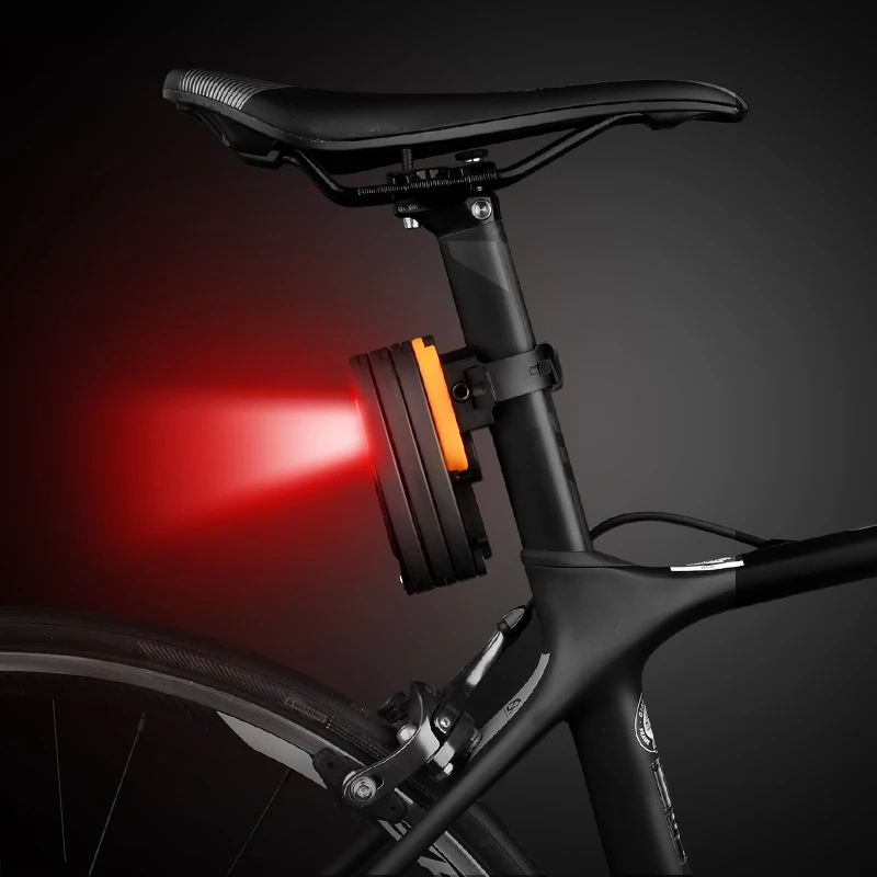 Foldable Bicycle Lock and Rear Light - Mountain RoaD FolDable Bike Bicycle Seat Post FolDing Lock Cable Lock Chain Lock With Tail Rear
