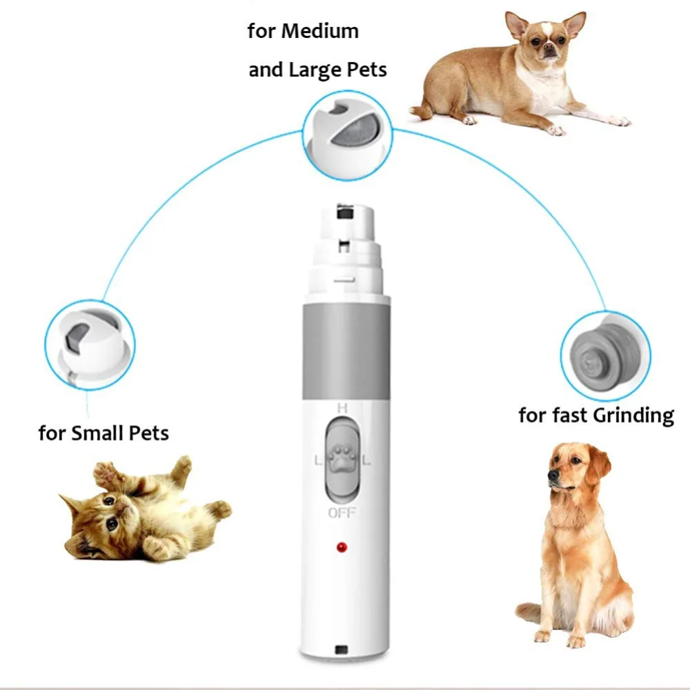 Rechargeable Dog Nail Grinders USB Charging Pet Nail Clippers Quiet