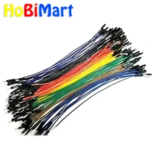 HoBiMart 20 шт 20 см 2,54 мм 1 p-1 p Pin мама-папа цвет Макет кабель скачок провода перемычка для Arduino# bp1610018