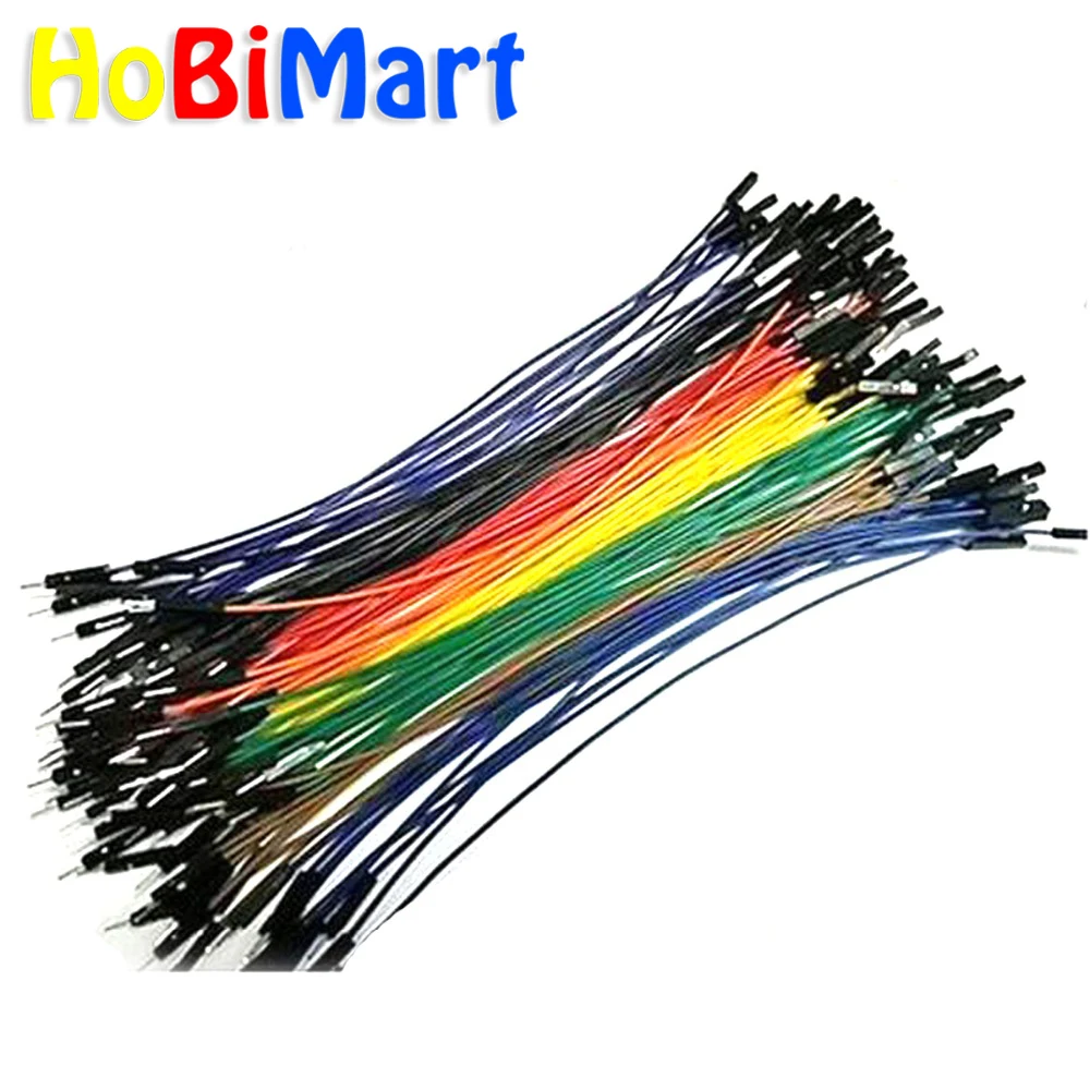 

HoBiMart 20pcs 20cm 2.54mm 1p-1p Pin Female to Male Color Breadboard Cable Jump Wire Jumper For Arduino #bp1610018