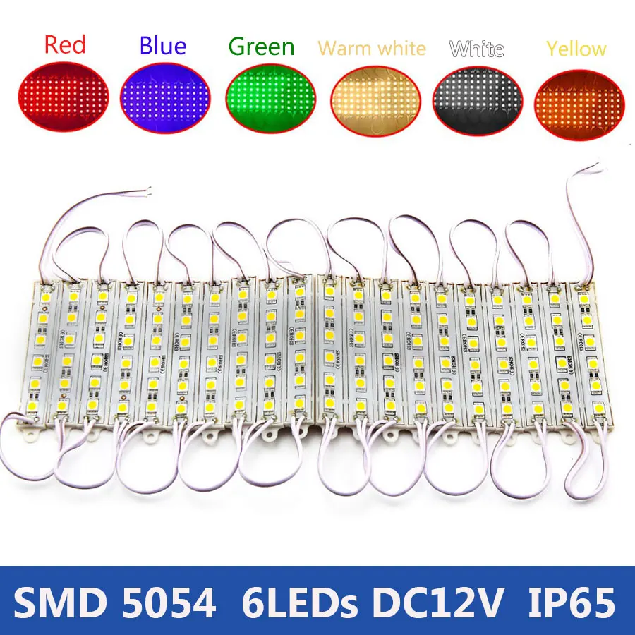 20 шт SMD 5054 светодиодный модуль светильник 6 s DC12V Водонепроницаемый рекламный