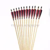 For Traditional Archery Longbow & Recurve Bow 6/12/24Pcs wooden Arrows Fletching Turkey Feather ► Photo 3/5