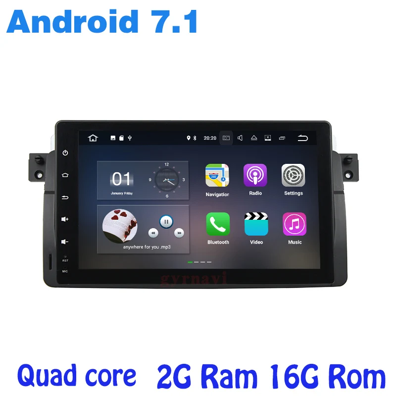 Android 7 1 Quad core Car font b radio b font gps for BMW E46 M3