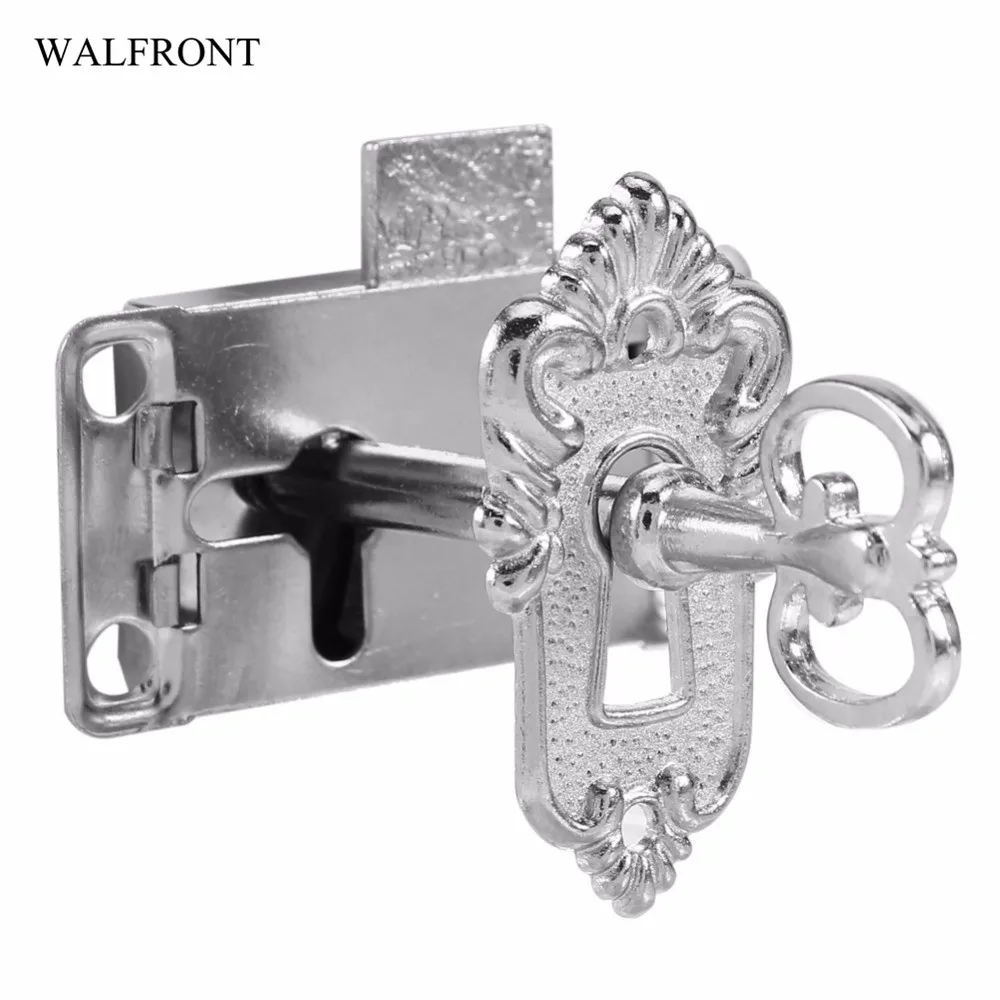 замок Античная Железный Замок Ящика шкафа Jewelry архаизмы шкаф двери + ключ