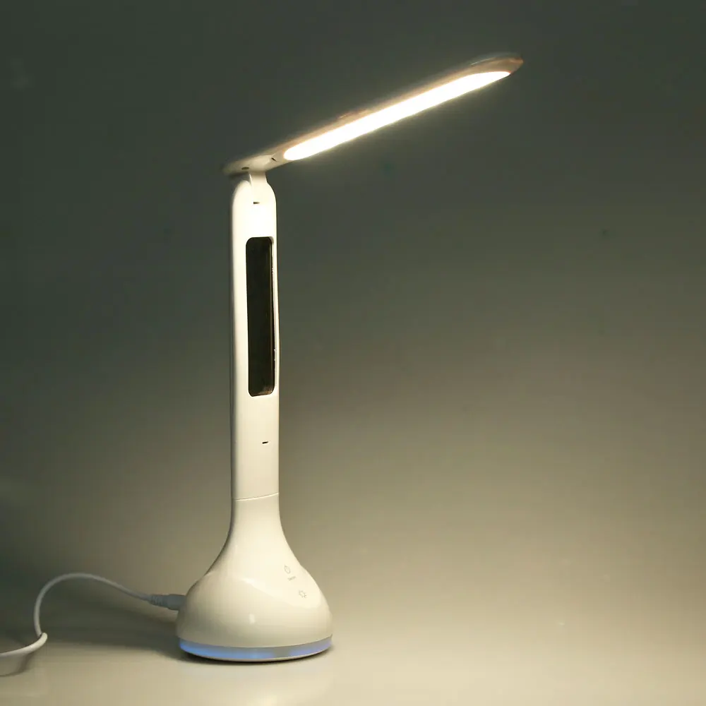 

Foldable Dimmable LED Table Lamp Touch Sensitive Desk Light With Calendar Temperature Alarm Clock Charging Reading Light D30