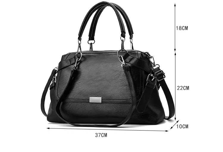 size leather handbag