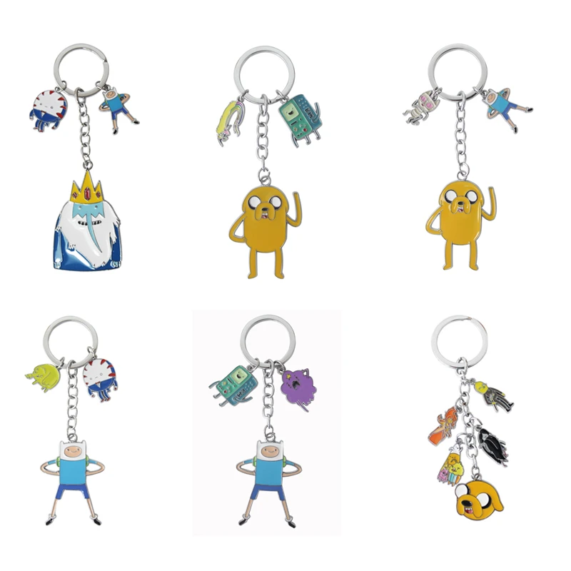 メタルペンダント 漫画 アドベンチャータイムフィン ジェイク ベエモ Bmoアイスキング ファッションジュエリー キーホルダー コスプレフィギュア キーホルダー Aliexpress