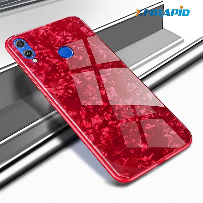 Чехол для Honor 8X из закаленного стекла силиконовый Жесткий ударопрочный чехол 8C