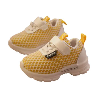 

Children's mesh sports shoes 2019 spring and autumn breathable mesh boys girls kids soft bottom running shoes baby sneakers