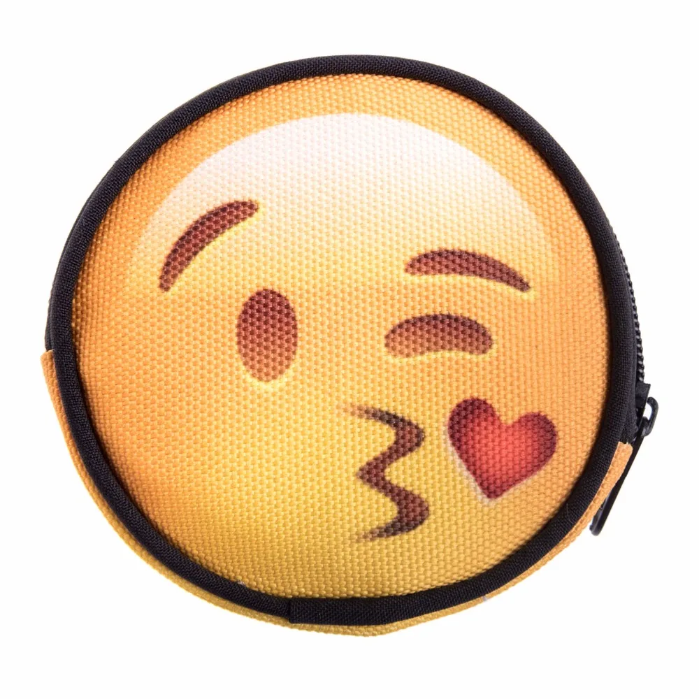 

Emoji kiss 3D Printing women wallets 2016 who cares Fashion coin purse wallet carteira masculina billeteras para mujer monedero