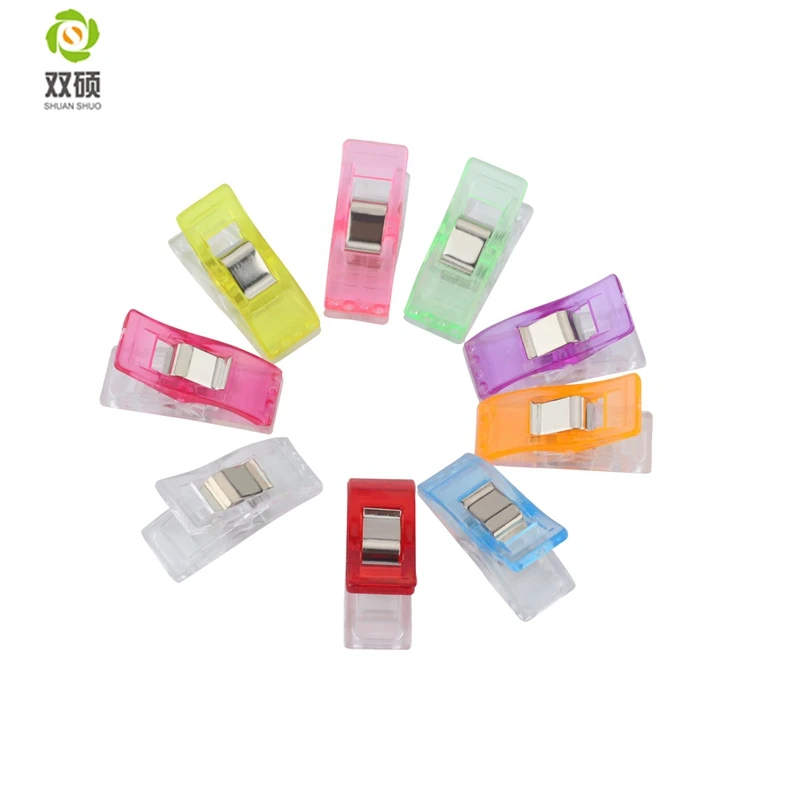 

Shuanshuo Plastic Clips sewing 20 PCS Clear Sewing Craft Quilt Binding Plastic Clips Clamps Pack Wonderful Plastic Clips