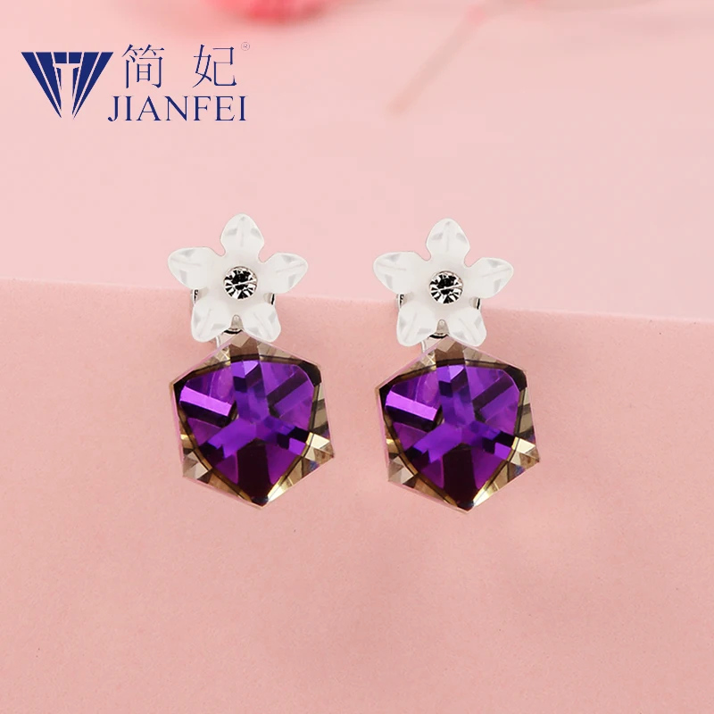 

Cube 925 sterling silver needle Simplicity Fashion Graceful Earrings For Woman Girls Fashion Jewelry Gift 1