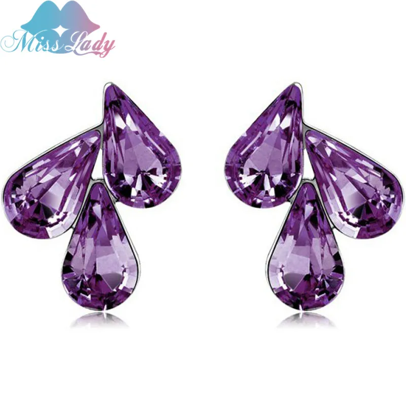 Ювелирные изделия с австрийскими кристаллами в виде капель воды MLY4605|earring body