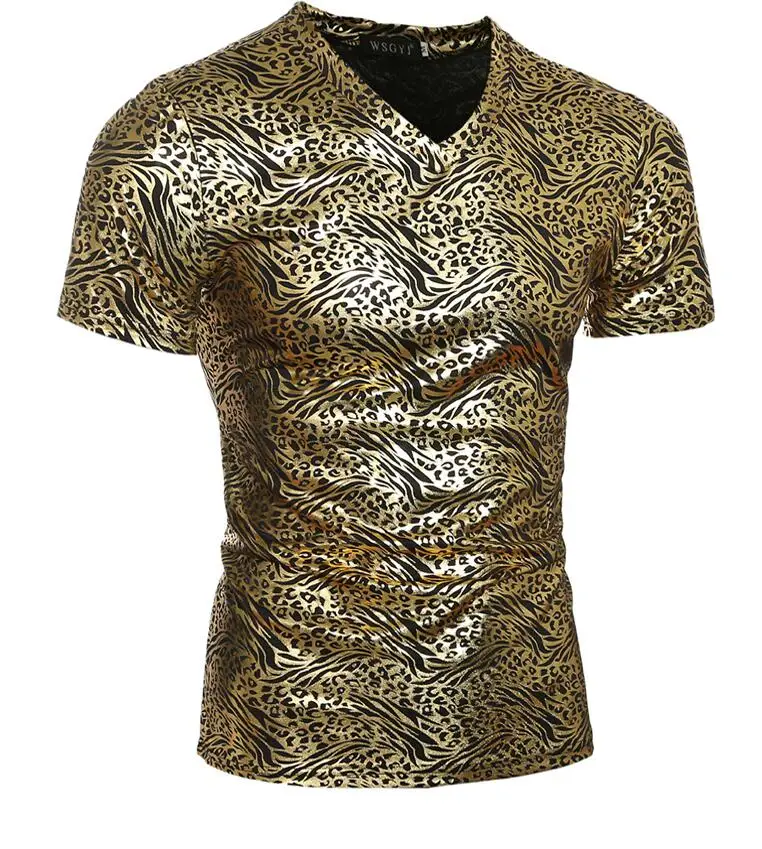mens leopard print tee