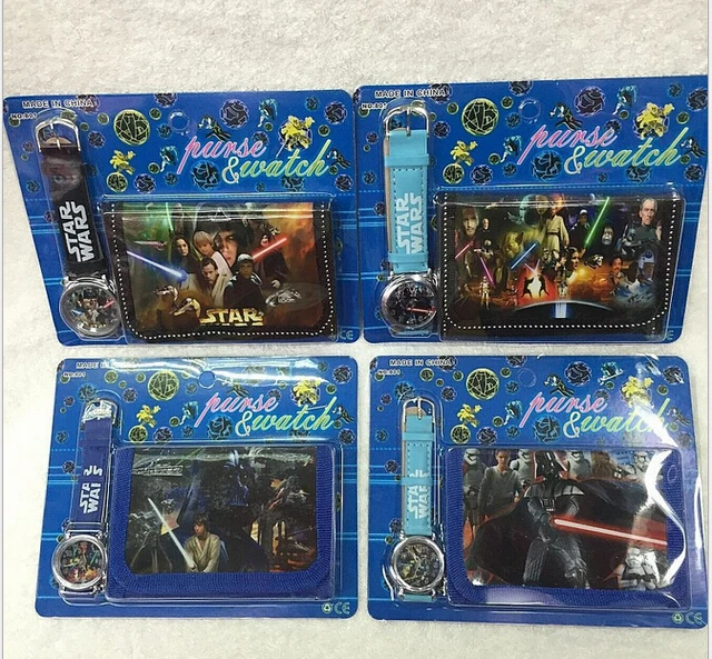Wholesale 12Sets Cartoon Star Wars Wristwatch watch and Purses Wallets Party Fav Wholesale 12Sets Cartoon Star Wars Wristwatch watch and Purses Wallets Party Fav