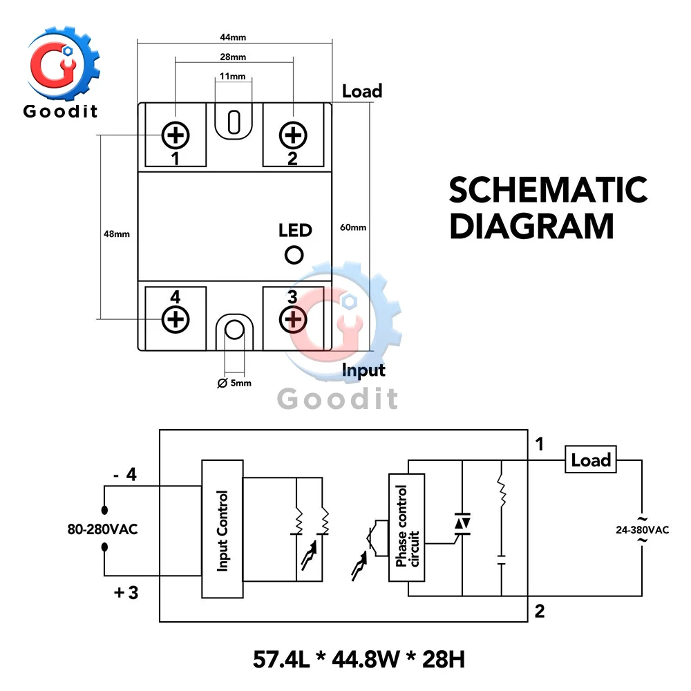 SSR 40DA 40A вход 3 32V DC Выход 24 380V AC твердотельный релейный модуль однофазный