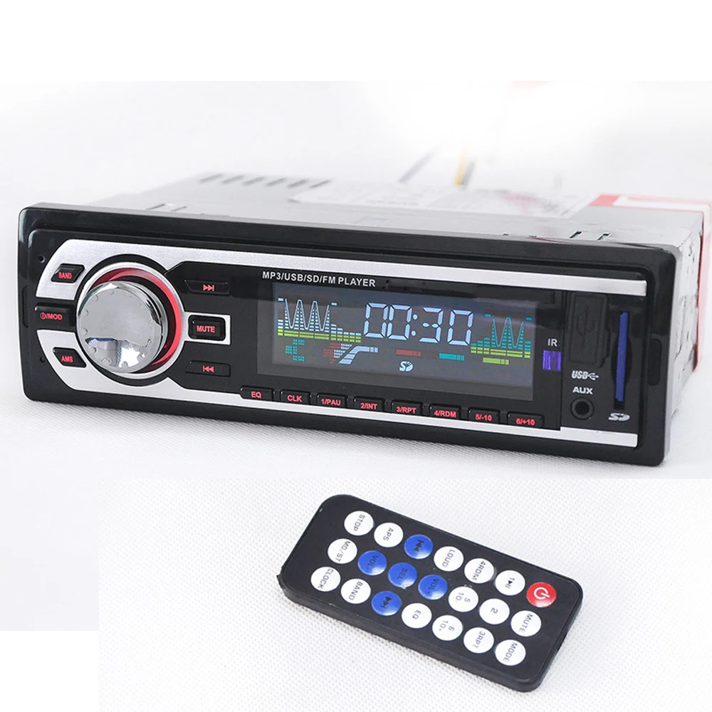 

Model Universal 1 Din Car Radio 1Din Car Audio Stereo FM SD MP3 Player AUX USB In-Dash Car Electronics with Remote Control